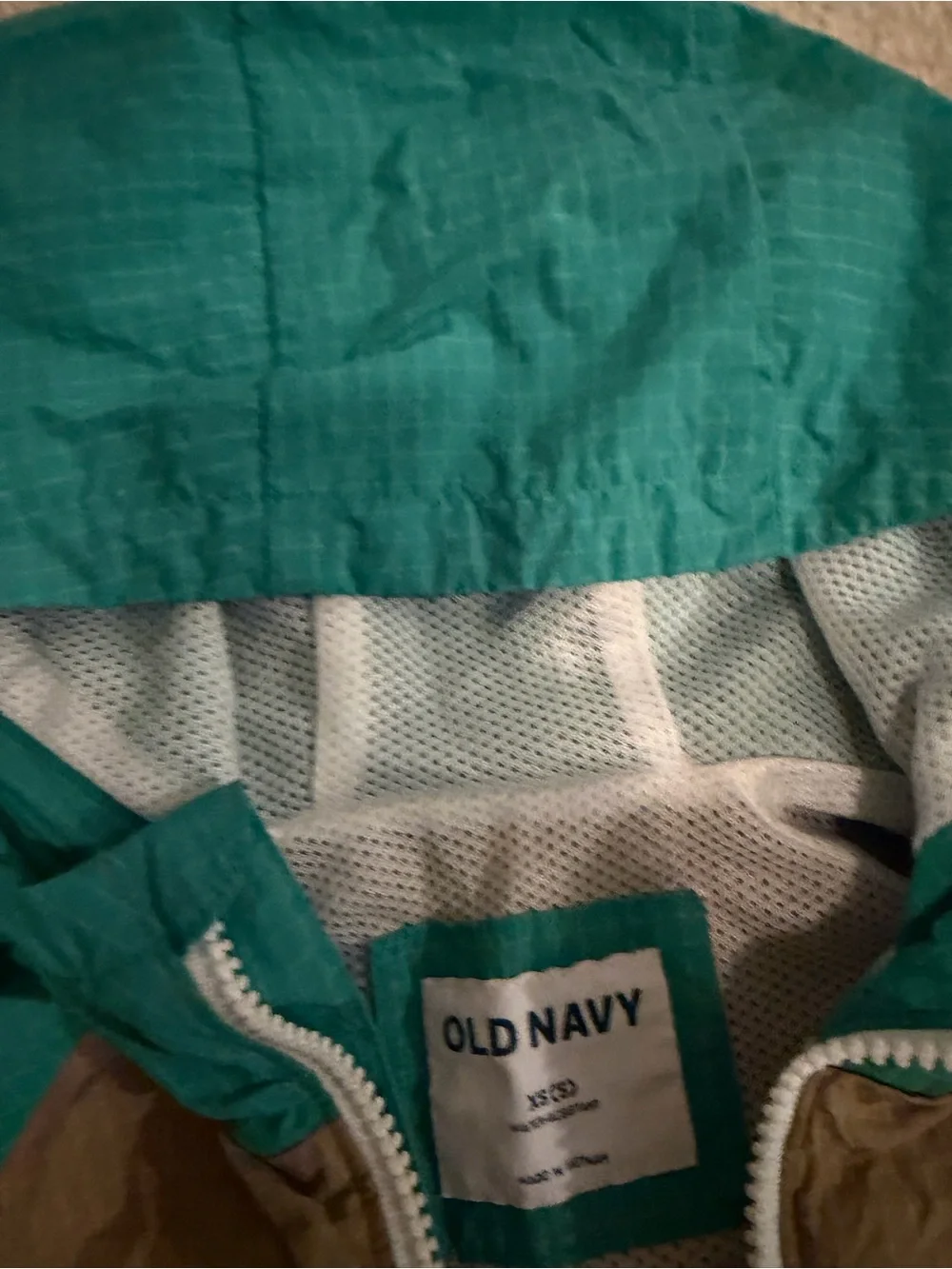 Old Navy Colorblock Kids Raincoat XS